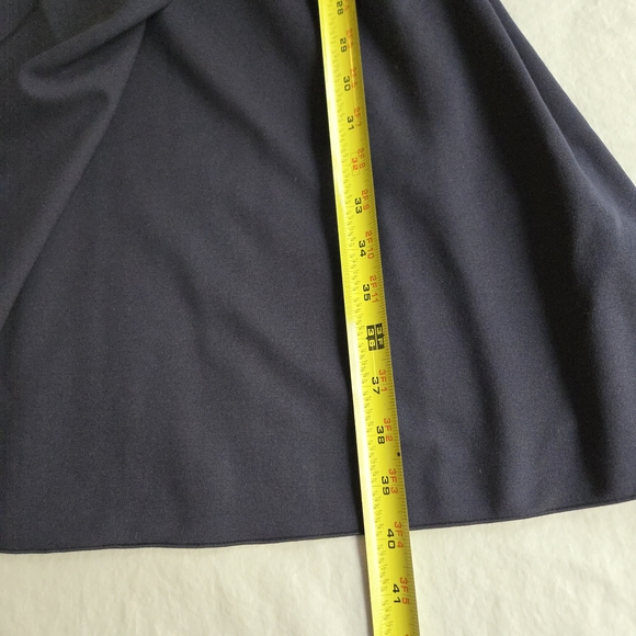 Armani Collezioni Milano Jersey Faux Wrap Navy Midi Dress Minimalist - Picture 10 of 16